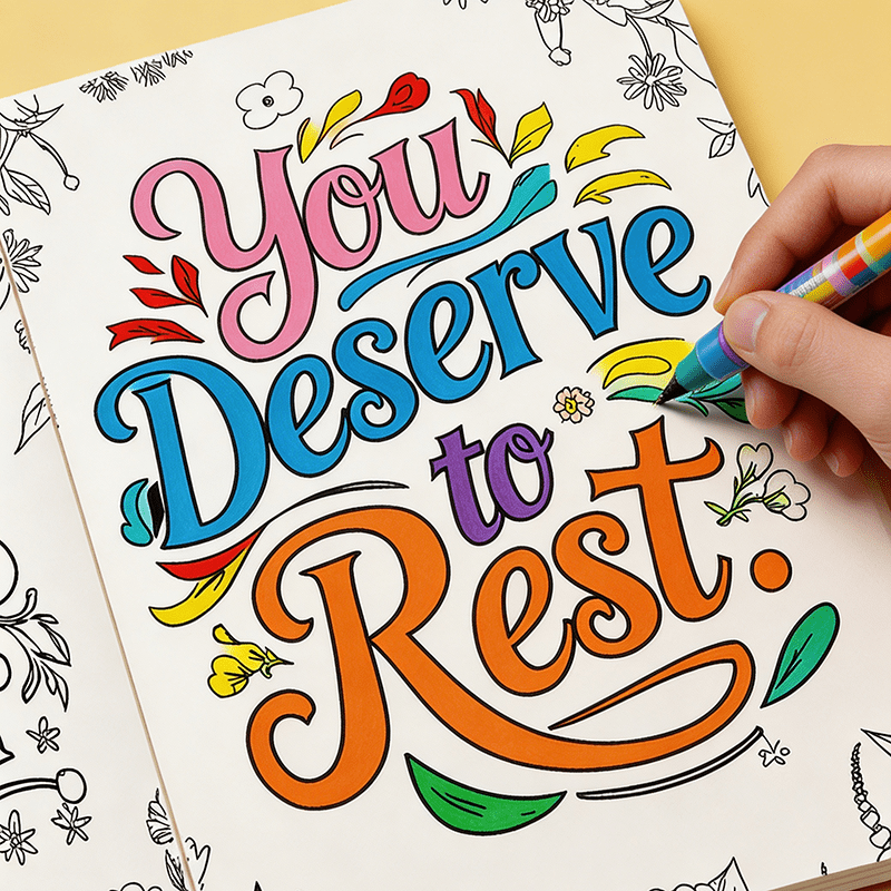 Adult Coloring Book Stress Relief - Mental Health Coloring Book for Adults
