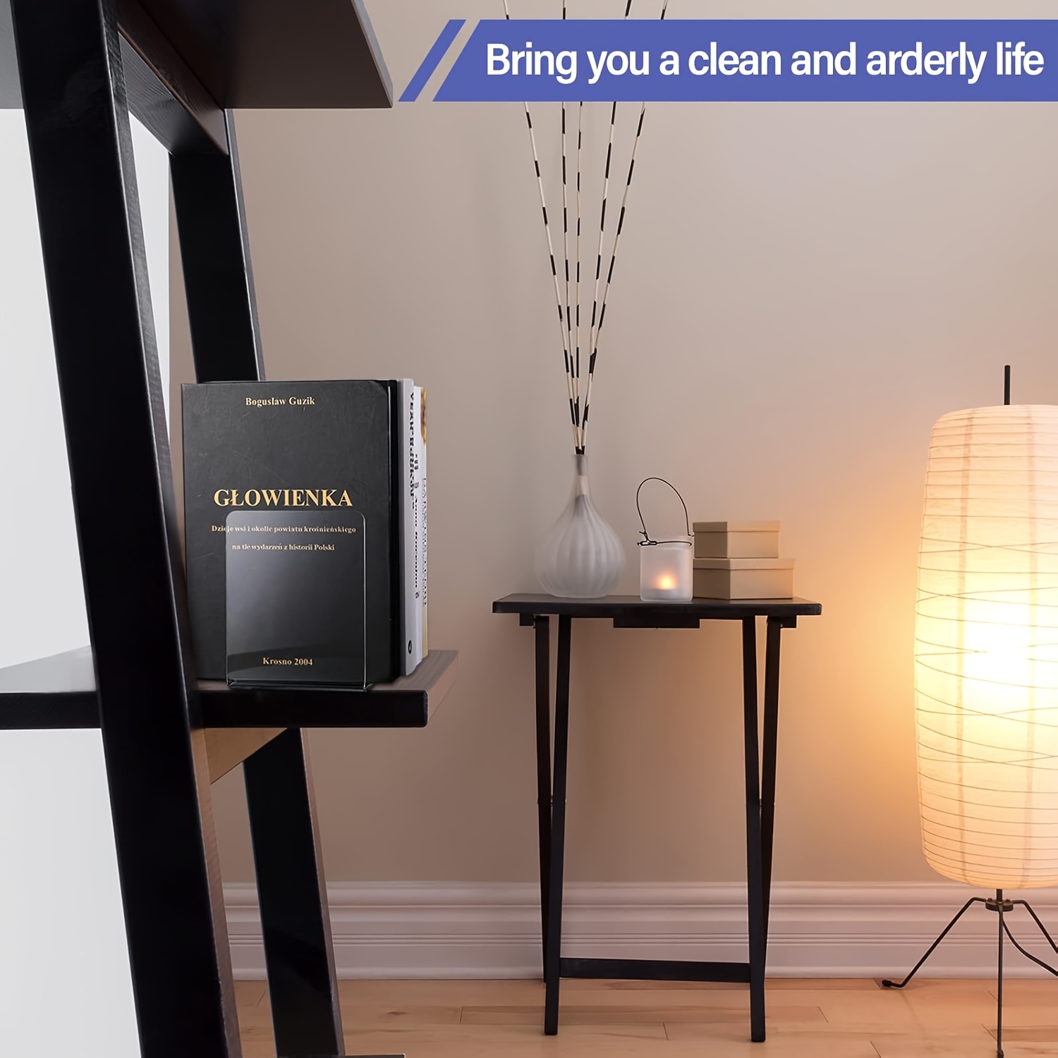 Clear Acrylic Book Stand Holder - 8pcs Clear Acrylic Bookends, L-Shaped Book