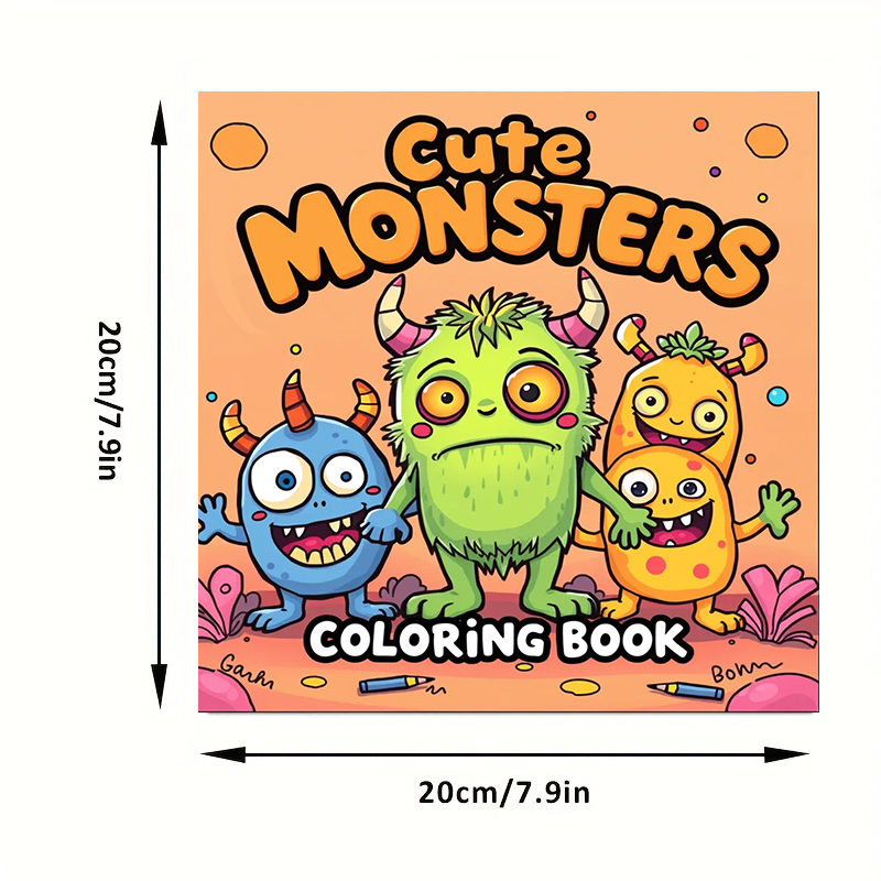 28 Pages Original Cute Monster - огляд і ціна Adult Coloring Book Stress Relief