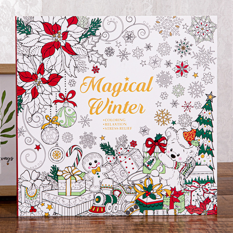 Magical Winter Coloring Book R - огляд і ціна Adult Coloring Book Stress Relief