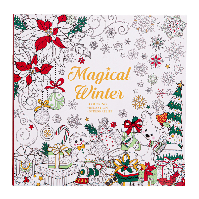 Magical Winter Coloring Book R - огляд і ціна Adult Coloring Book Stress Relief