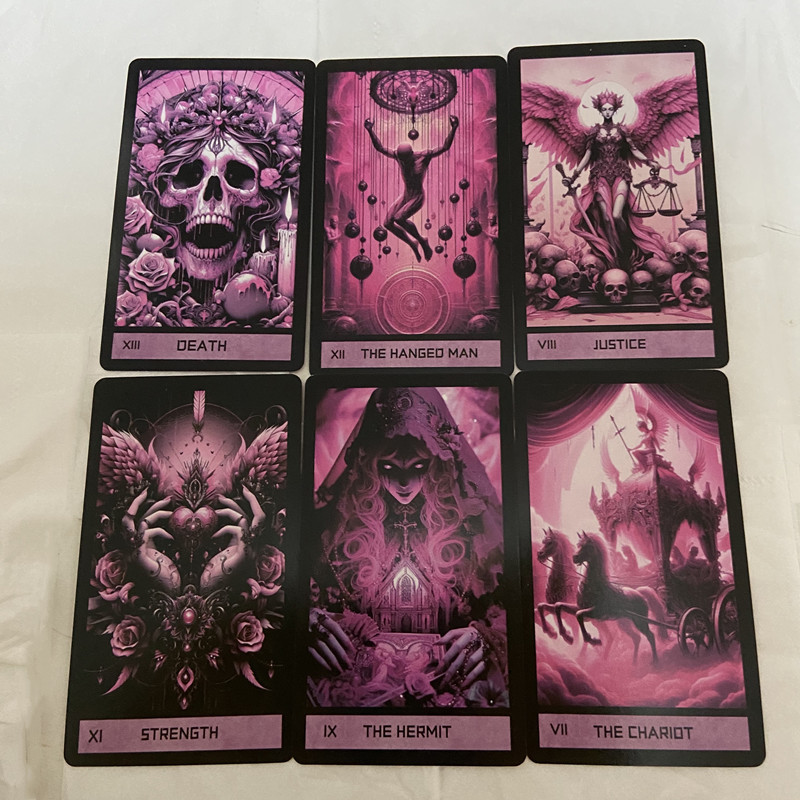 Pink Gothic Tarot Deck 78 Card - огляд і ціна Tarot Deck With Guidebook