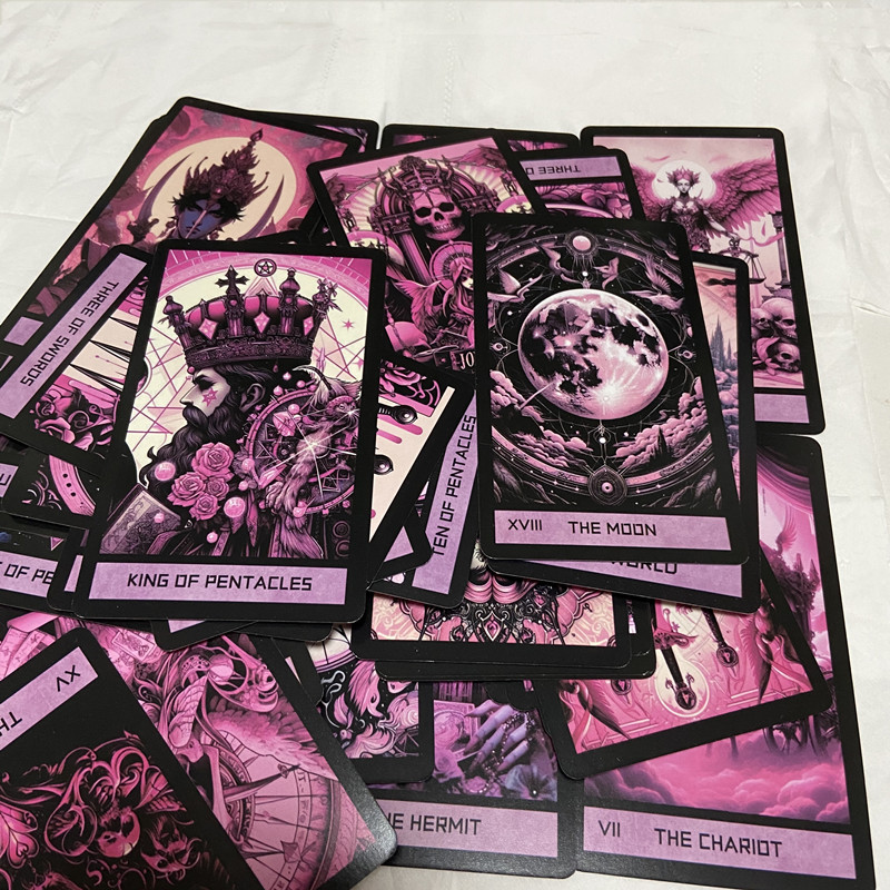 Pink Gothic Tarot Deck 78 Card - огляд і ціна Tarot Deck With Guidebook