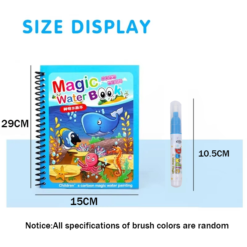 1PC Children's Watercolor Pain - огляд і ціна Reusable Water Magic Coloring Book