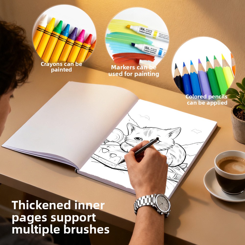 Stress Relief Cat Coloring Boo - огляд і ціна Adult Coloring Book Stress Relief